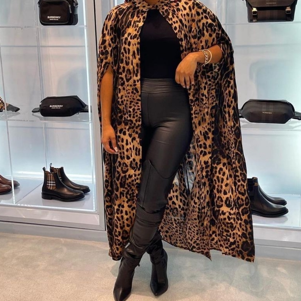Leopard Print Cape